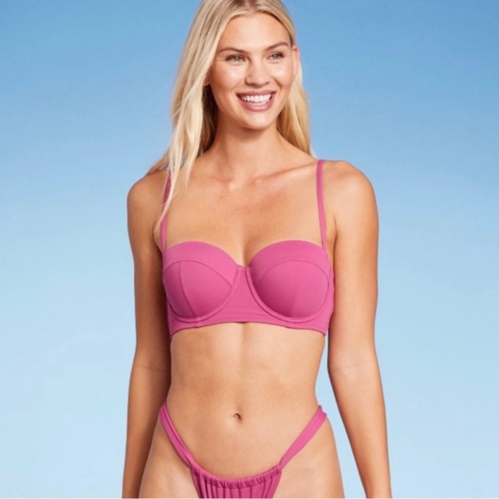 Women's Light Lift Bralette‎ Bikini Top - Shade & Shore Pink 34B